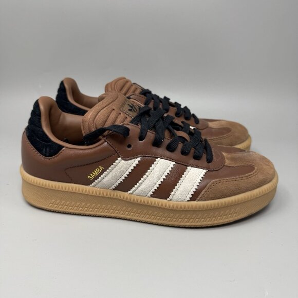 adidas Samba XLG Sneakers Men's Size 8 Leather JH7141 Preloved Brown/ Black